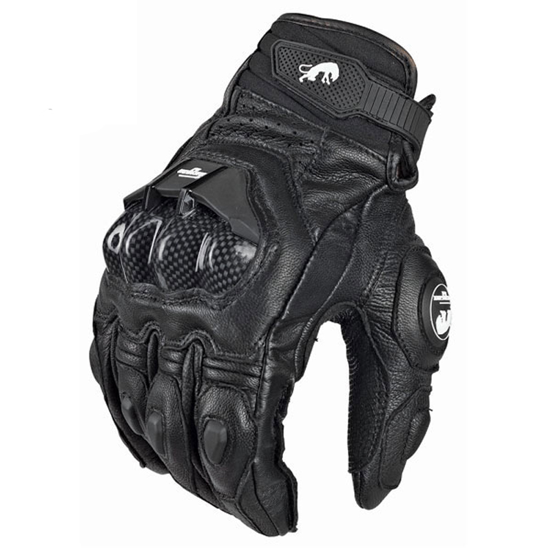 Leather Driving Glove - Herren Damen 4-Jahreszeiten-Fahren Supertech Schwarz/Weiß Motorrad-Lederhandschuhe