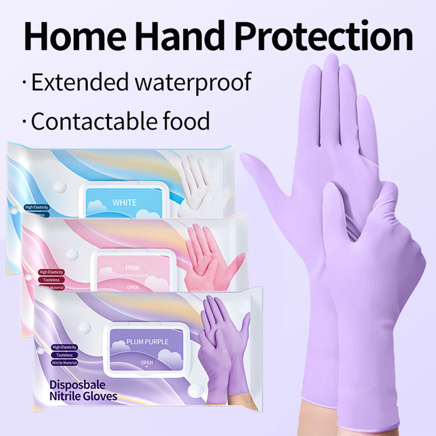 Exam Glove Nitrile - Einweg-Nitril-Reinigungshandschuhe, latexfrei, verdickt, verlängerte Manschette, Lebensmittelhandschuh,
