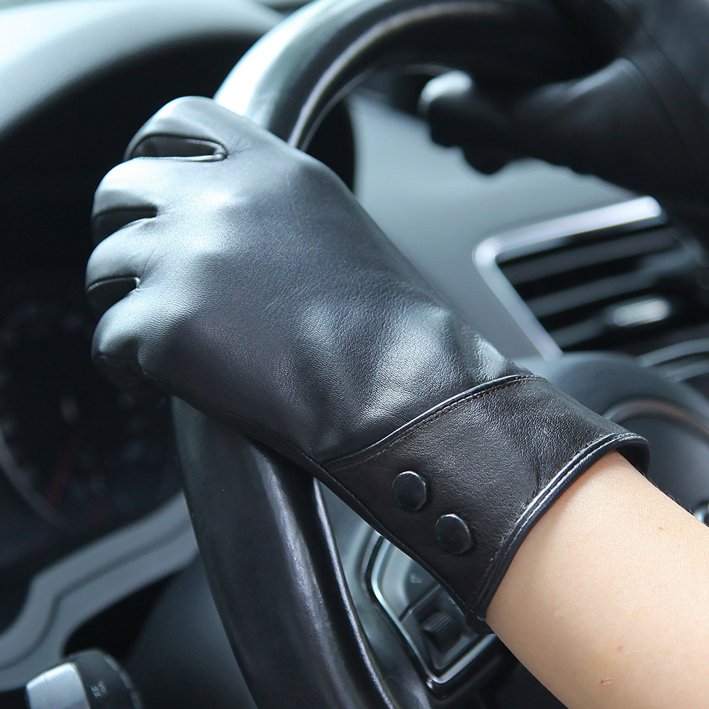 Mode Schwarz Echt Leder Handsc – Wool Glove Lined Bewertung und Preis